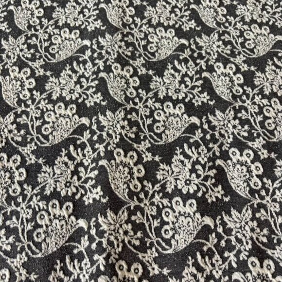 Loft Gray & White Floral Long-Sleeve Dress Size M With Back Zipper - Picture 11 of 11